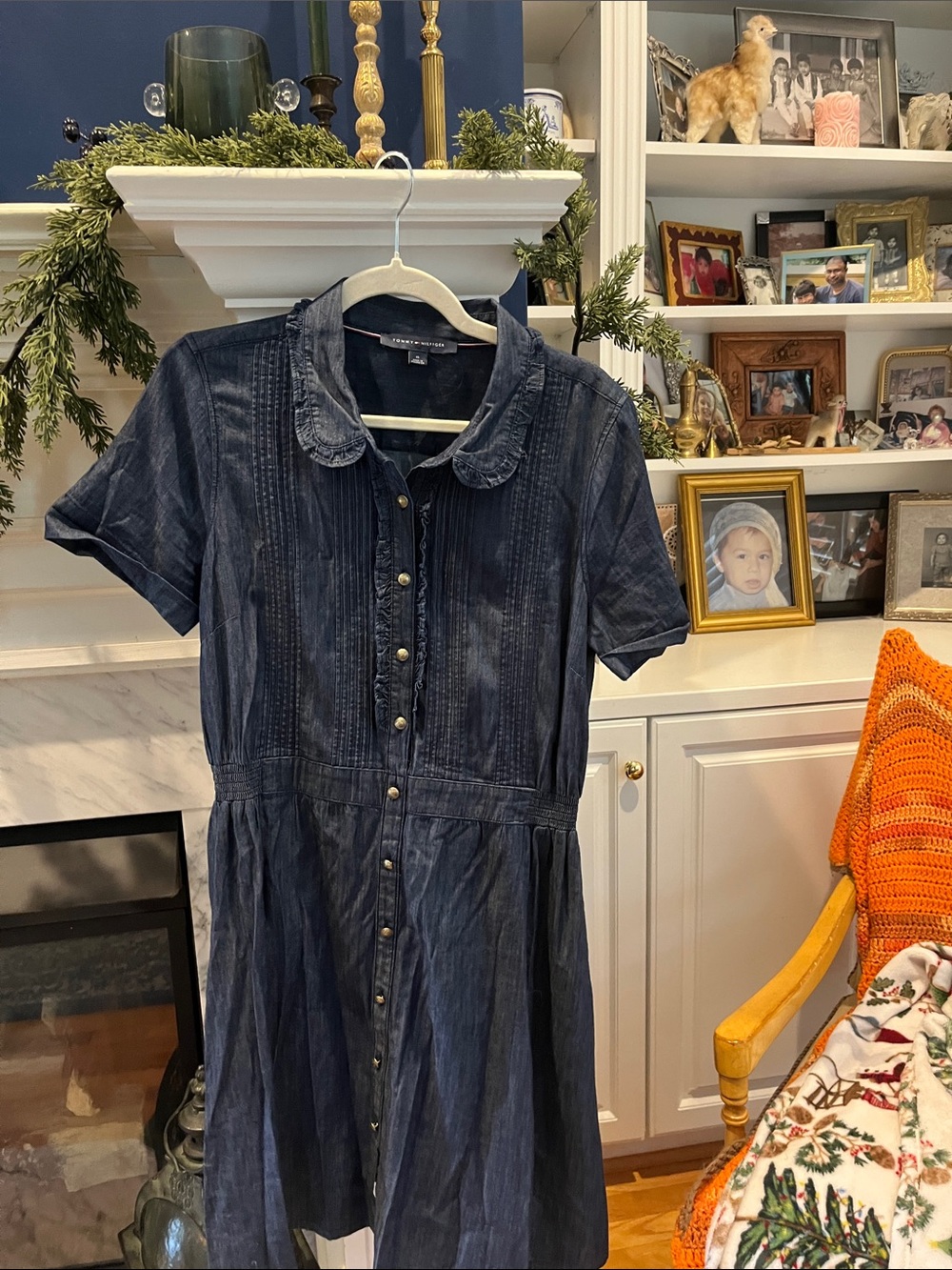 Tommy Hilfiger Dark Navy Short-Sleeve Button Dress